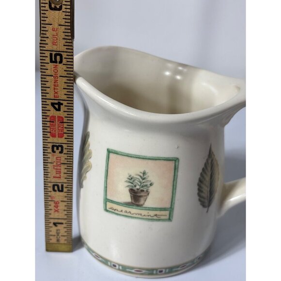 Pfaltzgraff Naturewood Herb Garden Stoneware Creamer Pitcher - Picture 6 of 6